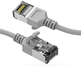 2 Ft Cat 8 Shielded Stock Ultra Thin 30AWG 40G Ethernet Patch Cable