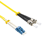 Stock 1 meter LC UPC to ST UPC Singlemode Duplex Fiber Optic Patch Cable
