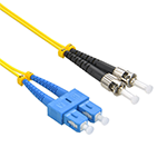 Stock 1 meter ST UPC to SC UPC Singlemode Duplex Fiber Optic Patch Cable