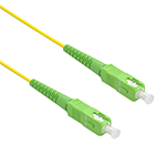 Stock 1 meter SC APC to SC APC Singlemode Simplex Fiber Optic Patch Cable