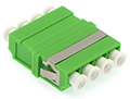 LC Quad Singlemode APC Fiber Optic Coupler - Green