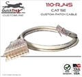 6 Ft "110" to "RJ-45" Cat 5E Custom Patch Cable