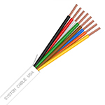 Premium 18/8 AWG Plenum Rated Indoor/Outdoor Power Control Cable - WHITE 1000FT - Spool - Stranded Copper Conductors, CMP, CL3P, FPLP, FT6 by Syston