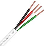 Premium 16/4 AWG Plenum Rated Indoor/Outdoor Power Control Cable - WHITE 1000FT - Spool - Stranded Copper Conductors, CMP, CL3P, FPLP, FT6 by Syston