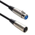 50 FT XLR 3 Pin Male to Female Balanced Audio Microphone Cable with Metal Nickel Plated Shell