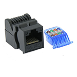 Cat 5E Keystone Jack - Tool Less - RoHS Compliant and UL Listed