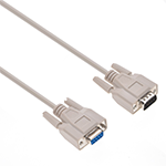 6Ft DB9 Male to Female Serial Cable Fully Shielded With Molded Connectors