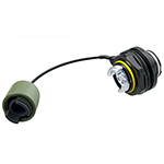Neutrik FIBERFOX EBC25 (Jam Nut) 2 Channel/Fiber Multimode OM3/OM4 Expanded Beam Chassis Connector