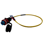 Neutrik FIBERFOX EBC15 2 Channel/Fiber Singlemode Expanded Beam Chassis to 1 Meter Fixed Patch Cable w/ LC UPC Connectors