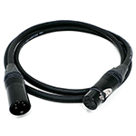 5-Pin XLR Male to Female DMX 1100HM Premium Custom Flexible Shielded Lighting Control Cable with Neutrik&reg; Connectors and 2 x 24 AWG Stranded Shielded Wire - Made in the USA by QuickTreX&reg