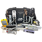 Deluxe Ethernet Cable Installation and IT Technician Toolkit with Tool Bag for Installing and Testing Cat 5, Cat 6, Cat 6A, Cat 7, Cat 8 Modular Plugs, Keystone Jacks, Wallplates, and Patch Panels by QuickTreX