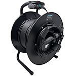 2 Fiber Broadcast Tactical Singlemode Custom Deployable Fiber Optic Cable Assembly with Ruggedized Neutrik OpticalCON Duo Waterproof IP65 Rated Connectors - Made in the USA by QuickTreX®