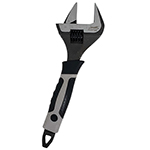 QuickTreX&reg; 8 Inch Adjustable Wrench with Comfort Non-Slip Handle - Made from Chrome Plated Heat Treated Carbon Steel