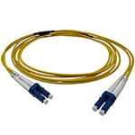 Stock 10 meter LC UPC to LC UPC Armored Singlemode OS2 Duplex Plenum Rated OFCP Fiber Optic Patch Cable by QuickTreX®