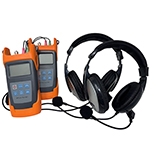 QuickTreX&reg; Fiber Optic Talk Set - 1310/1550nm 80km Range Full-Duplex Fiber Communication Tester w/ Headset and SC/ST/FC UPC Ports, LC UPC Conversion Adapter, and Carry Case