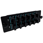 12 MTP/MPO Multimode OM3 and OM4 Ultra High Density (UHD) Adapter Panel for Mating Male to Female MTP®/MPO Fiber Optic Cables - Key Up / Key Down - by QuickTreX®