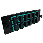 12 Fiber SC Multimode 50/125 OM3/4 Ultra High Density (UHD) Fiber Optic Adapter Panel by QuickTreX®