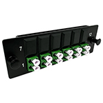 12 Fiber LC APC Singlemode 9/125 Ultra High Density (UHD) Fiber Optic Adapter Panel by QuickTreX®