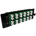 24 Fiber LC APC Singlemode 9/125 Ultra High Density (UHD) Fiber Optic Adapter Panel by QuickTreX®