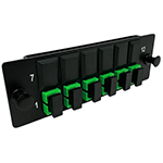 6 Fiber SC APC Singlemode 9/125 Ultra High Density (UHD) Fiber Optic Adapter Panel by QuickTreX®