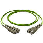 SC to SC Plenum Rated Multimode 10/40/100/400 GIG OM5 50/125 Premium Custom Duplex Fiber Optic Patch Cable with Corning® Glass - Made USA by QuickTreX®