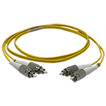 FC to FC Plenum Rated Singemode 9/125 Premium Custom Duplex Fiber Optic Patch Cable with Corning® Glass - Made USA by QuickTreX®