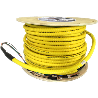 Indoor Plenum Rated Interlocking Armor Custom Pre-Terminated Fiber Optic Cable Assemblies