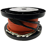 6 Strand Indoor Plenum Rated Ultra Thin Micro Armored Multimode OM1 62.5/125 Custom Pre-Terminated Fiber Optic Cable Assembly with Corning® Glass - Made in the USA by QuickTreX®