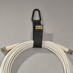 One Inch Wide by 6 CableCarrier with Black Triangle Carabiner - 2 Pack