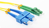 Stock 12 meter LC APC to SC UPC Singlemode Duplex Patch Cable