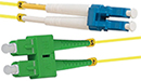 Stock 1 meter LC UPC to SC APC Singlemode Duplex Patch Cable