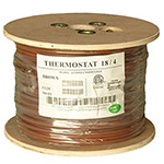 18/4 Riser Rated (CMR) Thermostat Cable Solid Copper PVC - BROWN - 500ft 