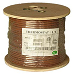 18/6 Riser Rated (CMR) Thermostat Cable Solid Copper PVC - BROWN - 500ft 
