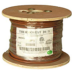 20/5 Riser Rated (CMR) Thermostat Cable Solid Copper PVC - BROWN - 500ft 