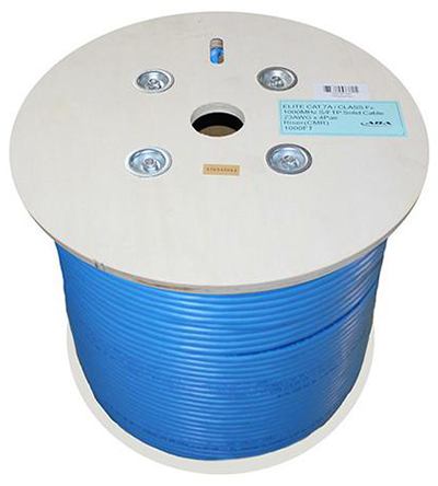 1000ft Cat7 (SFTP) Solid Shielded Bulk Ethernet Cable, Blue 