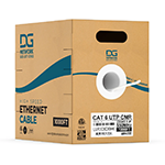 Cat 6 UTP Solid 23AWG 550MHz Riser Rated (CMR) Ethernet Cable 500 Ft by DG Network Solutions
