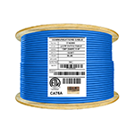 Cat 6A Unshielded (U/UTP) Stranded 28AWG 500MHz Plenum CMP Ethernet Cable 1000 Ft Black by Elite