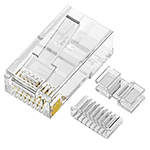 Cat 6A UTP Modular Plugs with Load Bar - Bag of 100