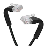 6 Inch Cat 6A EZ Flex Bendable Ultra Thin Stock Ethernet Patch Cable w/ Extra Flexible and Ultra Protective Molded Strain Relief Boots 