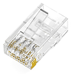 Cat 6A UTP Feed Through RJ45 Modular Plugs - Bag of 100