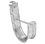 4 Inch Ceiling Mount Galvanized Steel J-Hooks with Retaining Clip for Cable Support & Wire Management - 25 Pack