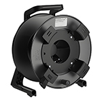 Schill GT 310 RM Professional Cable Reel with Auxiliary Spool w/ Velcro Strap, Feed-Through Hole, Grommet, and Clamp in Core for Unconnectorized Cable Entry / Strain Relief and Second 43mm Hole for Larger Preconnectorized Cable Assemblies