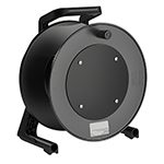 Schill GT 310 SO Professional Cable Reel with Cover Plate for Self Tooling, Feed-Through Hole, Grommet, and Clamp in Core for Unconnectorized Cable Entry / Strain Relief and Second 43mm Hole for Larger Preconnectorized Cable Assemblies