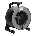 Schill GT 380 Professional Cable Reel - Open w/ Feed-Through Hole, Grommet, and Clamp in Core for Unconnectorized Cable Entry / Strain Relief and Second 50mm Hole for Larger Preconnectorized Cable Assemblies