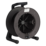 Schill GT 450 Professional Cable Reel - Open w/ Feed-Through Hole, Grommet, and Clamp in Core for Unconnectorized Cable Entry / Strain Relief and Second 60mm Hole for Larger Preconnectorized Cable Assemblies