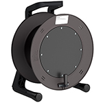 Schill GT 450 Professional Cable Reel w/ Cover Plate for Self Tooling, Feed-Through Hole, Grommet, and Clamp in Core for Unconnectorized Cable Entry / Strain Relief and Second 60mm Hole for Larger Preconnectorized Cable Assemblies