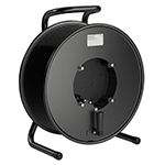 Schill HT 380 Classic Steel Cable Reel - Open w/ Feed-Through Hole, Grommet, and Clamp in Core for Cable Entry / Strain Relief