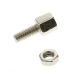 D-Sub Hex Head Screw with Nut 4-40 UNC 100 Pack
