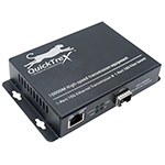 QuickTreX 10 Gigabit SFP+ LC to RJ45 Fiber Optic to Ethernet Media Converter - Singlemode or Multimode Compatible with Mounting Flange