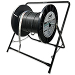QuickTreX Heavy Duty Folding Cable Spool Caddy for Dispensing Fiber Optic, Ethernet, Coaxial, Electrical, Audio, and other Cable Reels up to 20 Inches in Diameter by 18 Inches Wide up to 90 Lbs